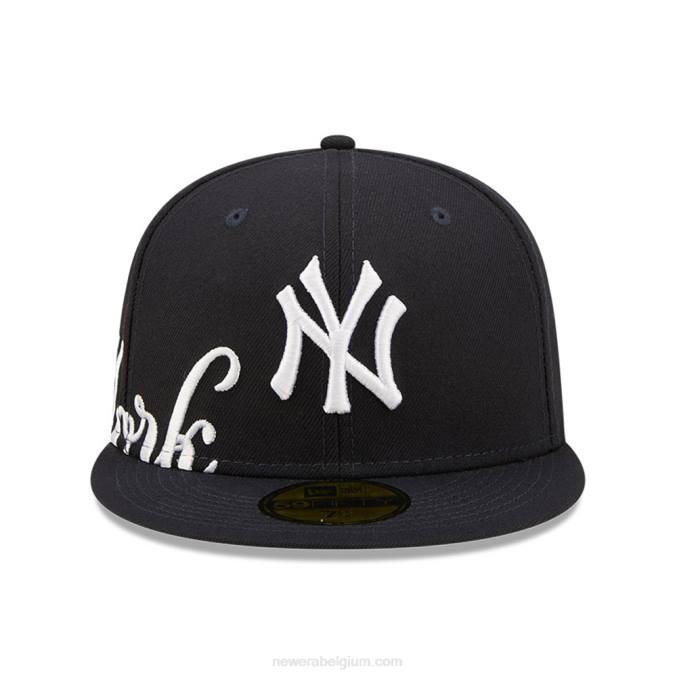 New Era new york yankees mlb side split navy 59fifty getailleerde pet BT24119
