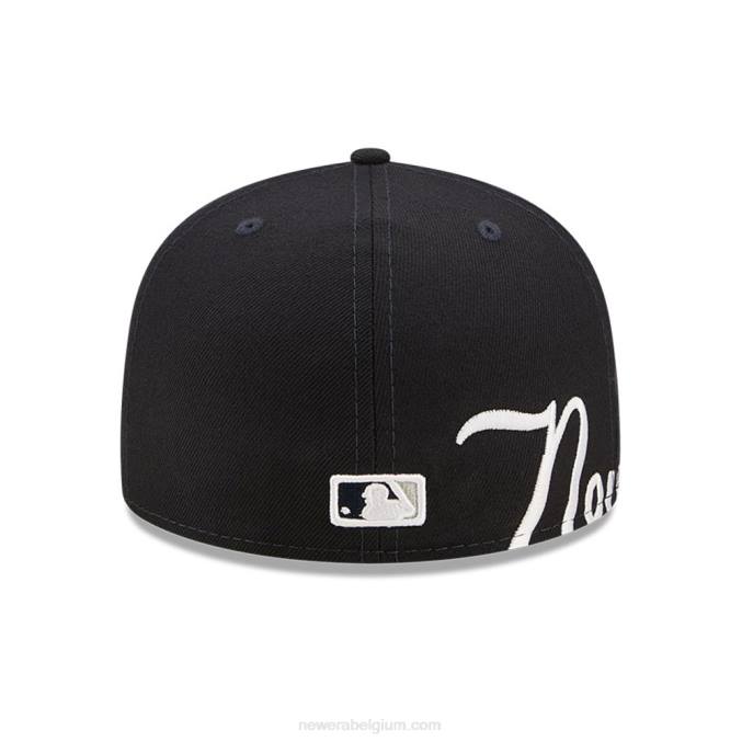 New Era new york yankees mlb side split navy 59fifty getailleerde pet BT24119