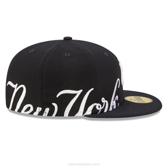 New Era new york yankees mlb side split navy 59fifty getailleerde pet BT24119