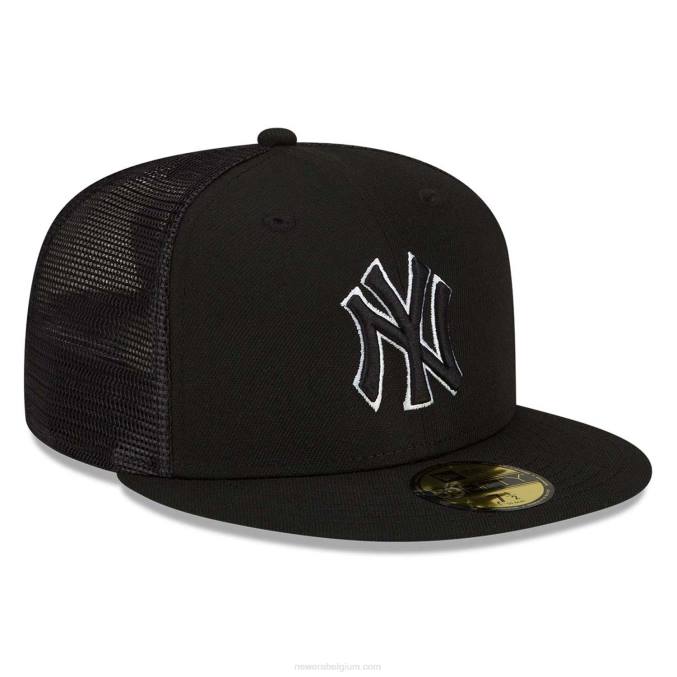 New Era new york yankees mlb slagoefening zwarte 59fifty getailleerde pet BT24195