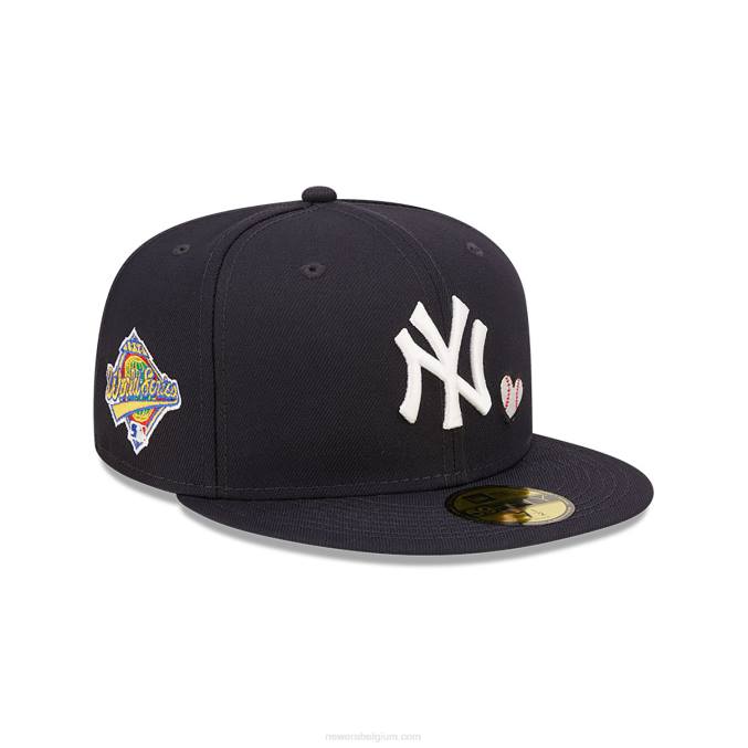 New Era new york yankees mlb team hartblauw 59fifty getailleerde pet BT241250