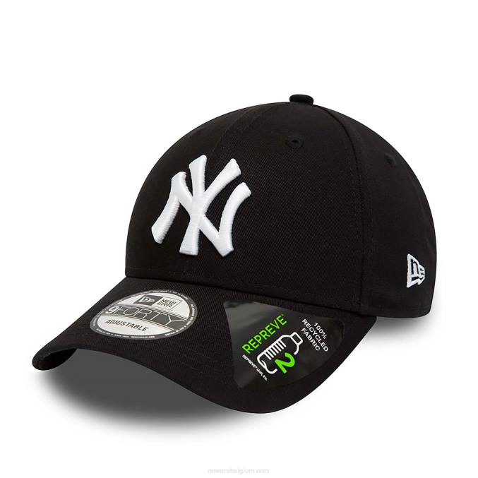 New Era new york yankees repreve league essentiële zwarte 9forty verstelbare pet BT241497