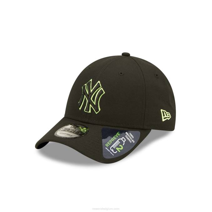 New Era new york yankees repreve neon zwarte 9forty verstelbare pet BT241571