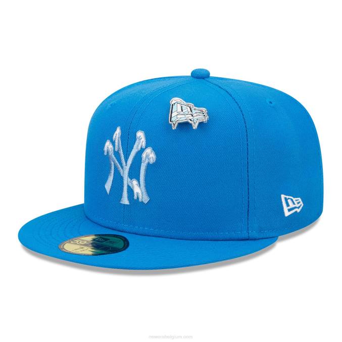 New Era new york yankees snow day blauwe 59fifty getailleerde pet BT24638