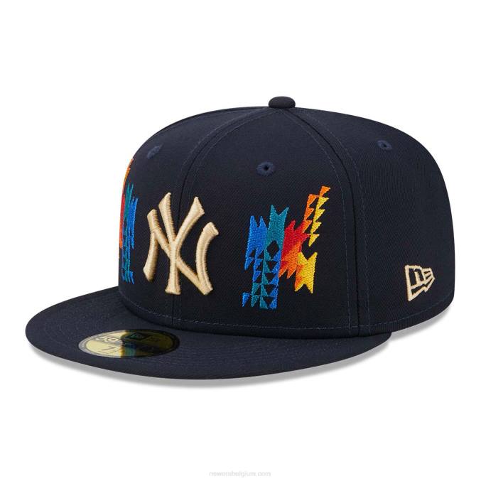 New Era new york yankees zuidwestelijke marine 59fifty getailleerde pet BT241241