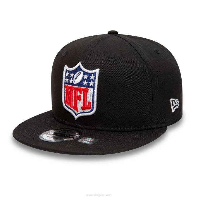 New Era nfl logo schild zwarte 9fifty snapback pet BT242053