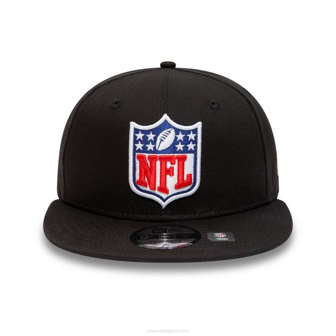 New Era nfl logo schild zwarte 9fifty snapback pet BT242053