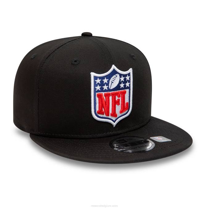 New Era nfl logo schild zwarte 9fifty snapback pet BT242053