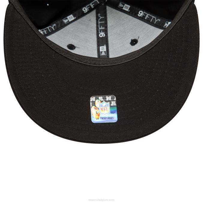 New Era nfl logo schild zwarte 9fifty snapback pet BT242053