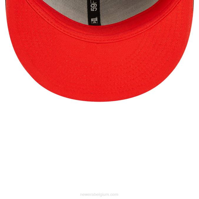 New Era oakland athletics infrarood donkergroen 59fifty getailleerde pet BT2441