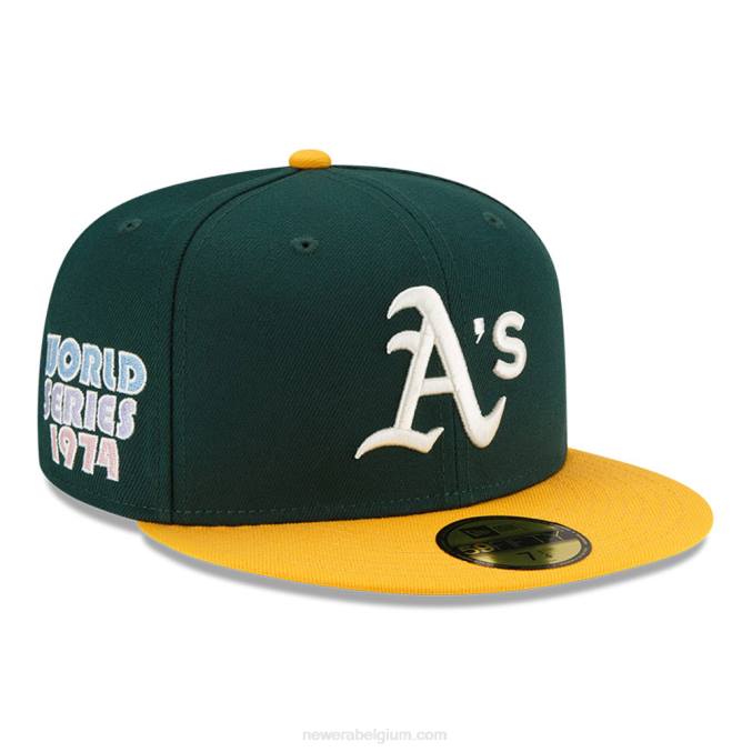 New Era oakland athletics mlb pop sweat donkergroen 59fifty getailleerde pet BT241025