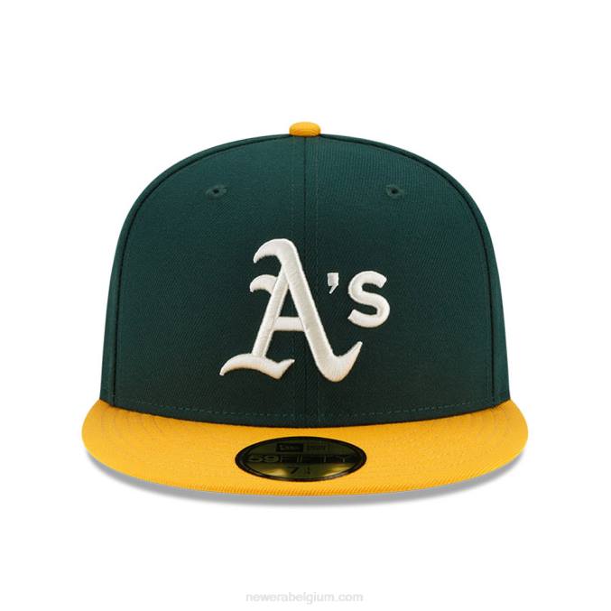 New Era oakland athletics mlb pop sweat donkergroen 59fifty getailleerde pet BT241025