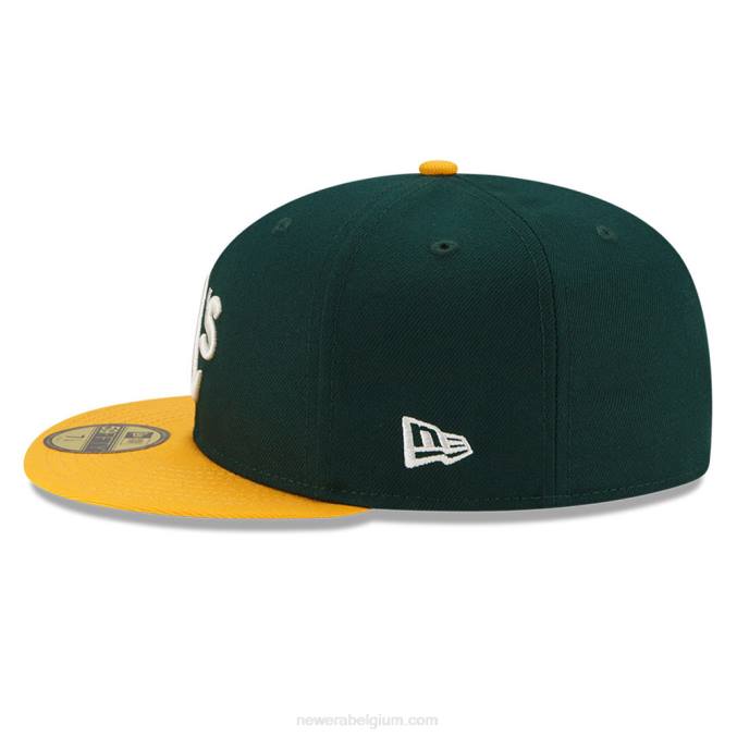 New Era oakland athletics mlb pop sweat donkergroen 59fifty getailleerde pet BT241025