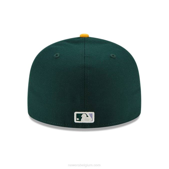 New Era oakland athletics mlb pop sweat donkergroen 59fifty getailleerde pet BT241025