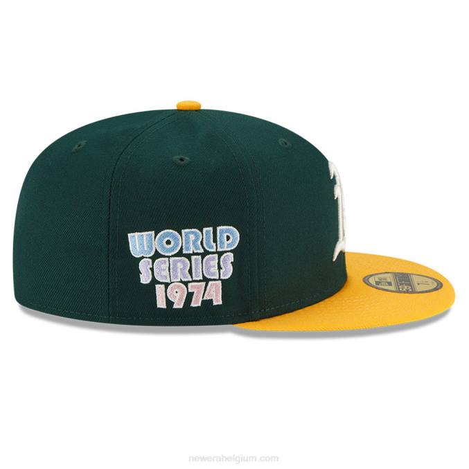 New Era oakland athletics mlb pop sweat donkergroen 59fifty getailleerde pet BT241025