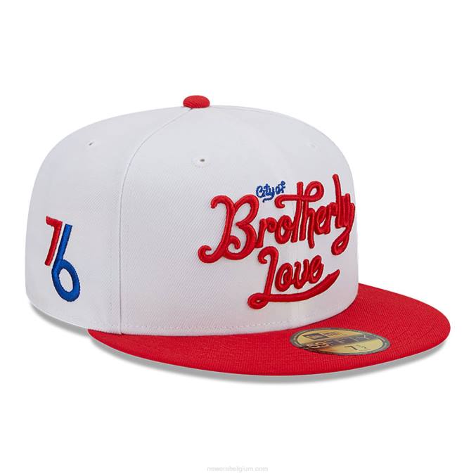 New Era philadelphia 76ers authentics city edition witte 59fifty getailleerde pet BT24275