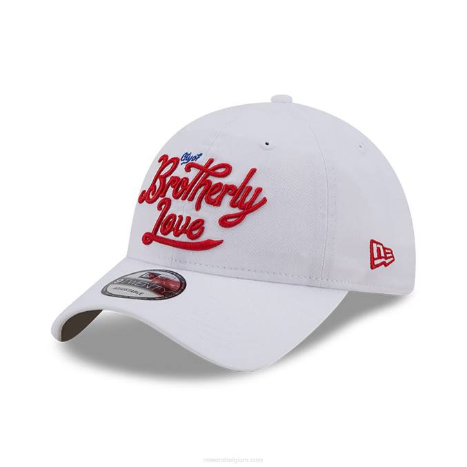 New Era philadelphia 76ers authentics city edition witte 9twenty verstelbare pet BT242219