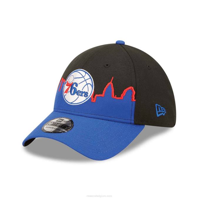 New Era philadelphia 76ers nba 2022 tip off zwarte 39thirty stretch fit pet BT242204