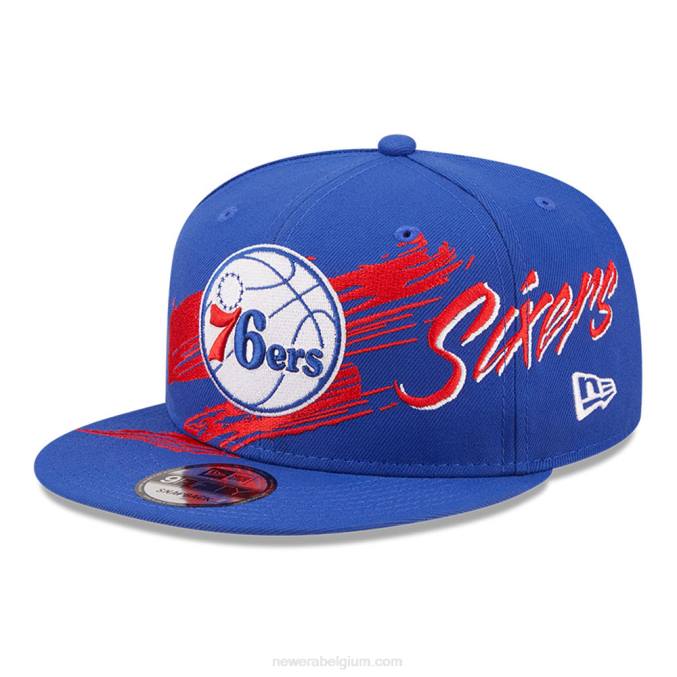 New Era philadelphia 76ers nba sweep blauwe 9fifty snapback pet BT242132