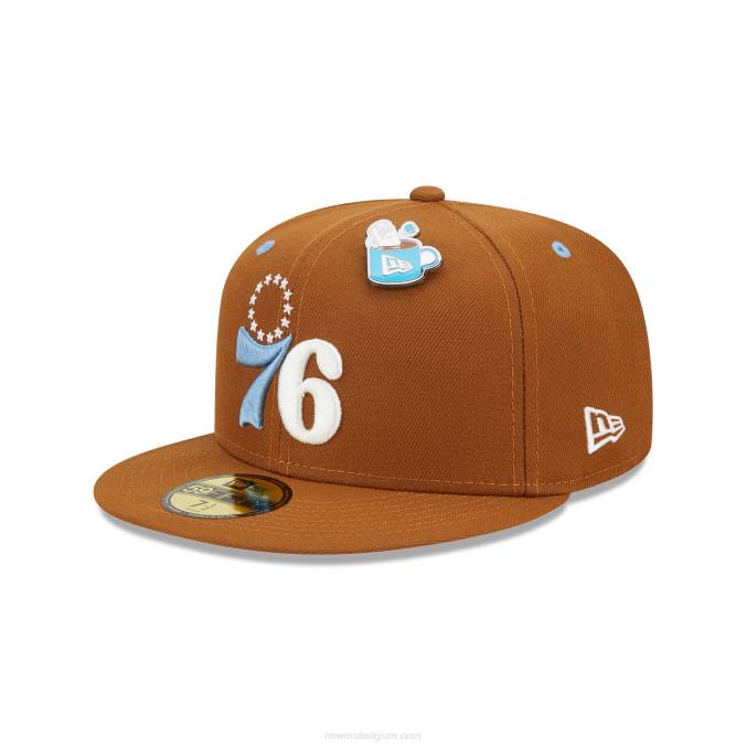 New Era philadelphia 76ers warme chocolademelk 59fifty getailleerde pet BT241114