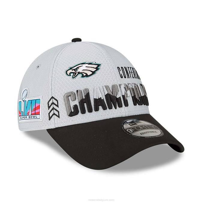 New Era philadelphia eagles conference champions grijze 9forty verstelbare pet BT241495