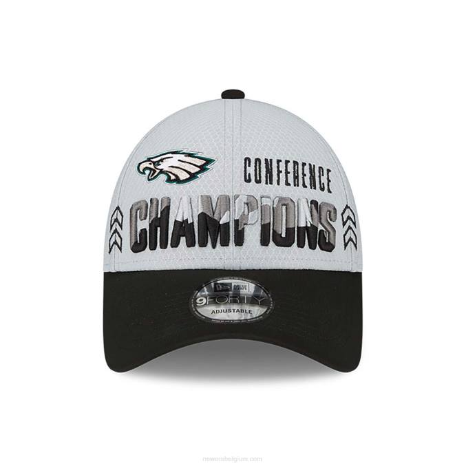 New Era philadelphia eagles conference champions grijze 9forty verstelbare pet BT241495