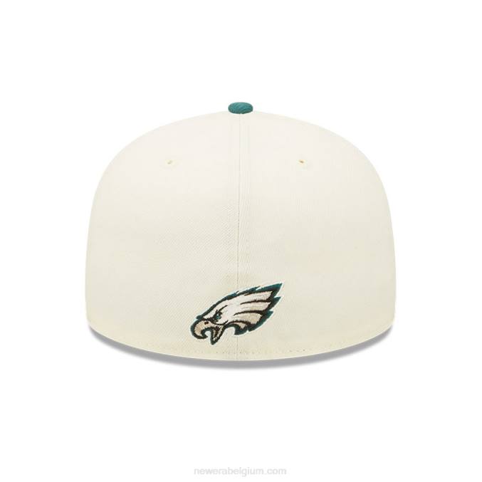 New Era philadelphia eagles nfl zijlijn 2022 witte 59fifty getailleerde pet BT24614