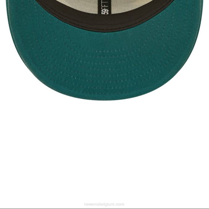 New Era philadelphia eagles nfl zijlijn 2022 witte 59fifty getailleerde pet BT24614