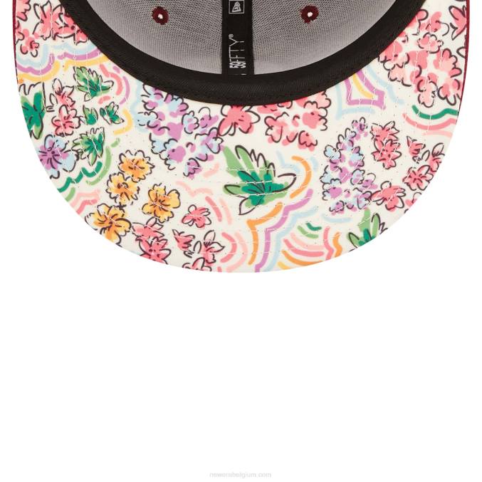 New Era philadelphia phillies aquarel bloemen rood 59fifty cap BT241135