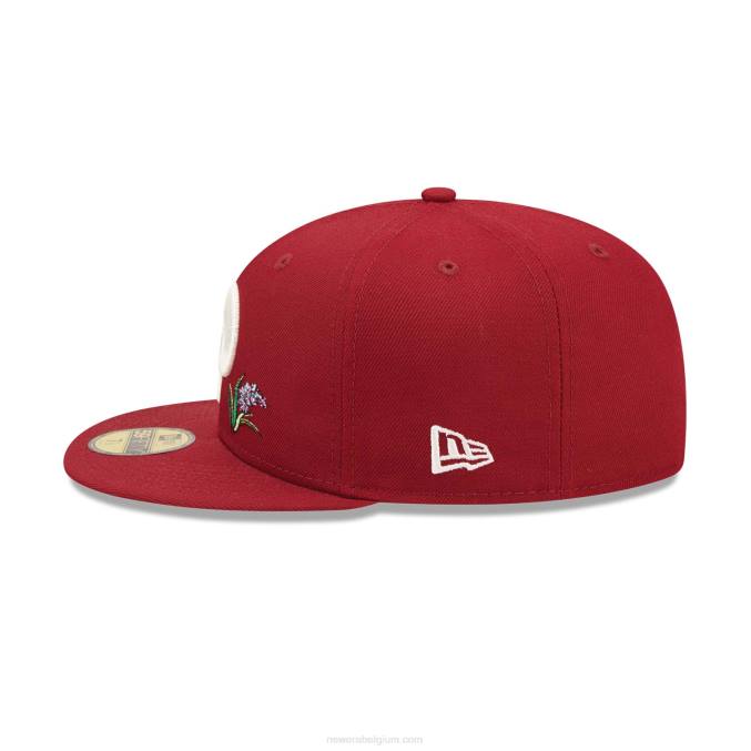 New Era philadelphia phillies aquarel bloemen rood 59fifty cap BT241135