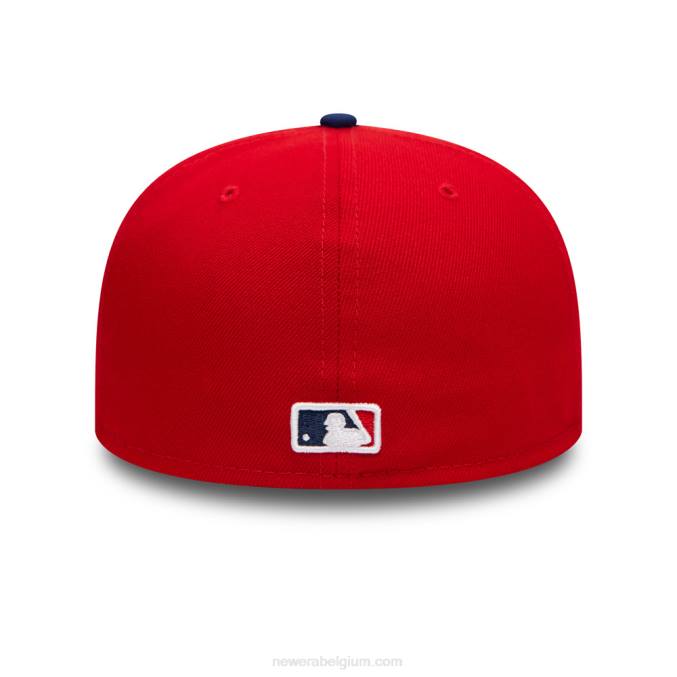 New Era philadelphia phillies authentiek op veld rode 59fifty cap BT24246