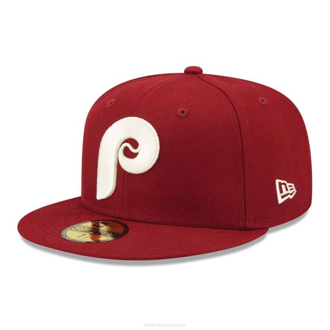 New Era philadelphia phillies citrus pop donkerrood 59fifty getailleerde pet BT241178
