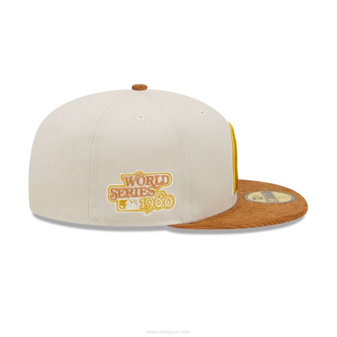 New Era philadelphia phillies cord vizier stone 59fifty getailleerde cap BT24589
