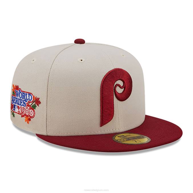 New Era philadelphia phillies herfst klassieke witte 59fifty getailleerde pet BT241307