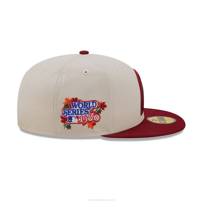 New Era philadelphia phillies herfst klassieke witte 59fifty getailleerde pet BT241307