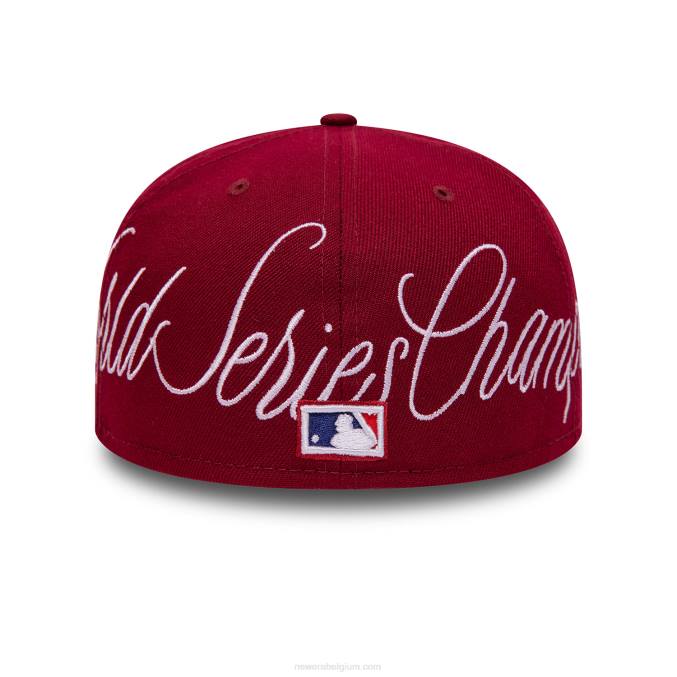 New Era philadelphia phillies historic champs donkerrode 59fifty getailleerde pet BT24521