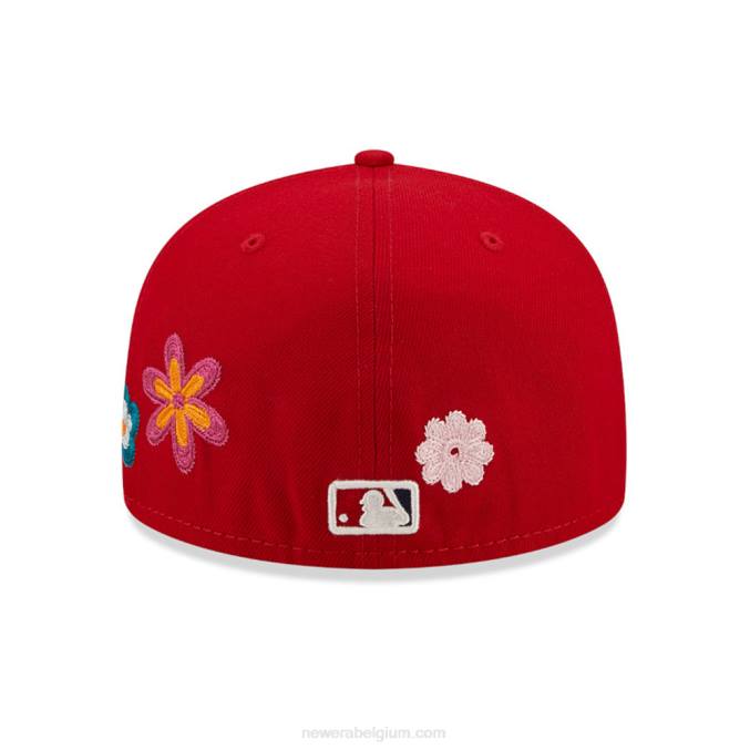 New Era philadelphia phillies mlb bloem rood 59fifty getailleerde pet BT241137