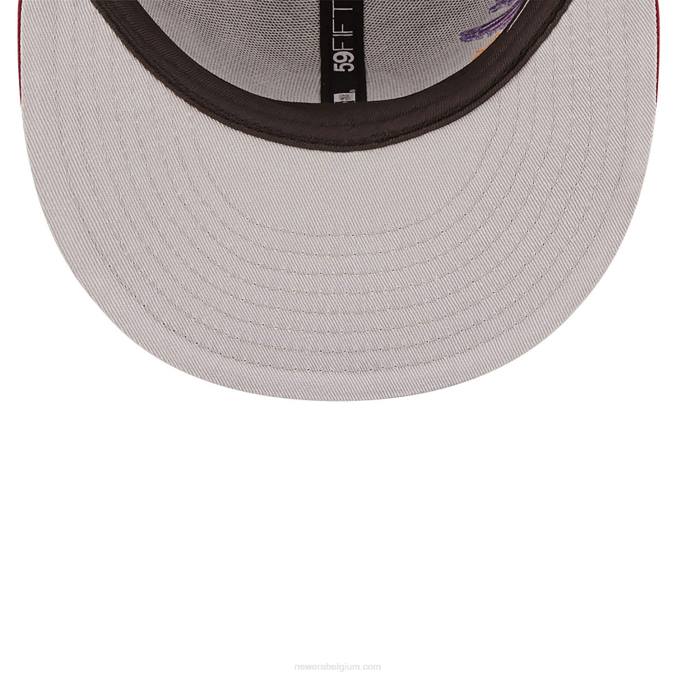 New Era philadelphia phillies mlb blooming donkerrood 59fifty getailleerde pet BT24404