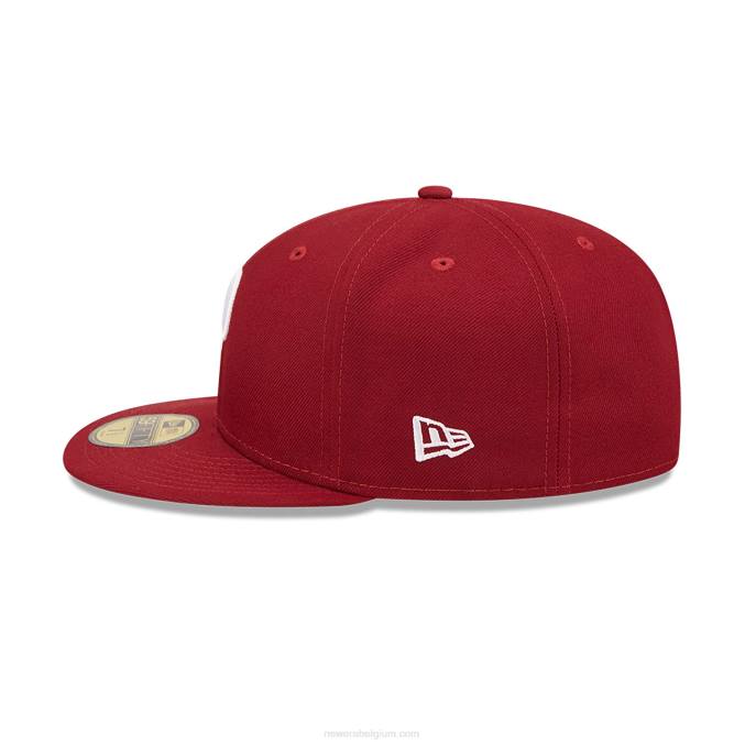 New Era philadelphia phillies mlb blooming donkerrood 59fifty getailleerde pet BT24404