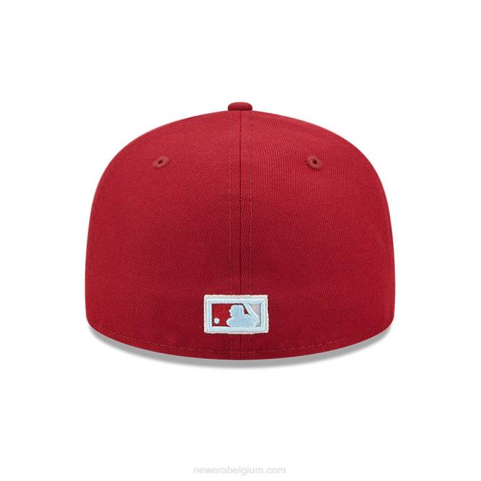 New Era philadelphia phillies mlb cloud donkerrood 59fifty getailleerde pet BT2450