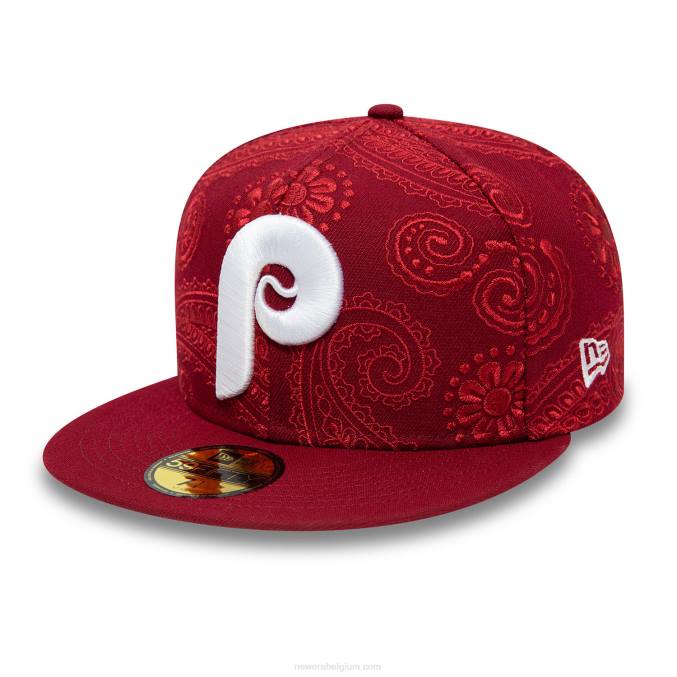 New Era philadelphia phillies mlb swirl rood 59fifty getailleerde pet BT24587