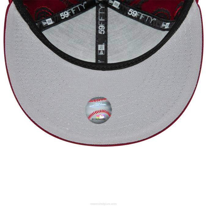 New Era philadelphia phillies mlb swirl rood 59fifty getailleerde pet BT24587
