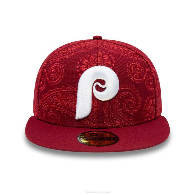 New Era philadelphia phillies mlb swirl rood 59fifty getailleerde pet BT24587