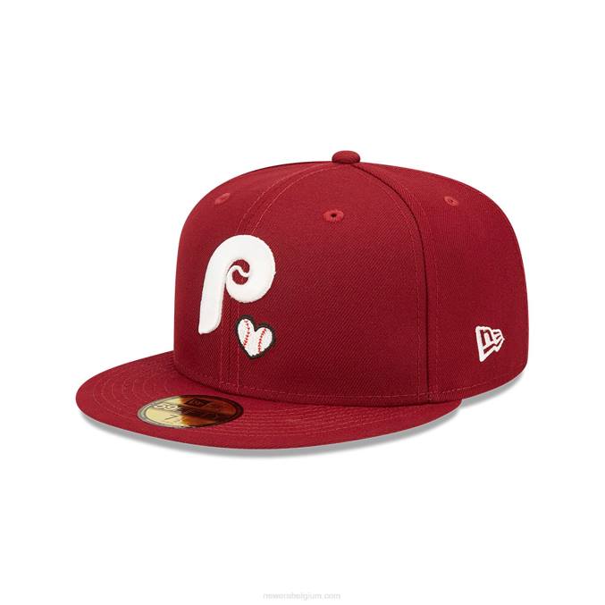 New Era philadelphia phillies mlb team hart rood 59fifty getailleerde pet BT24711