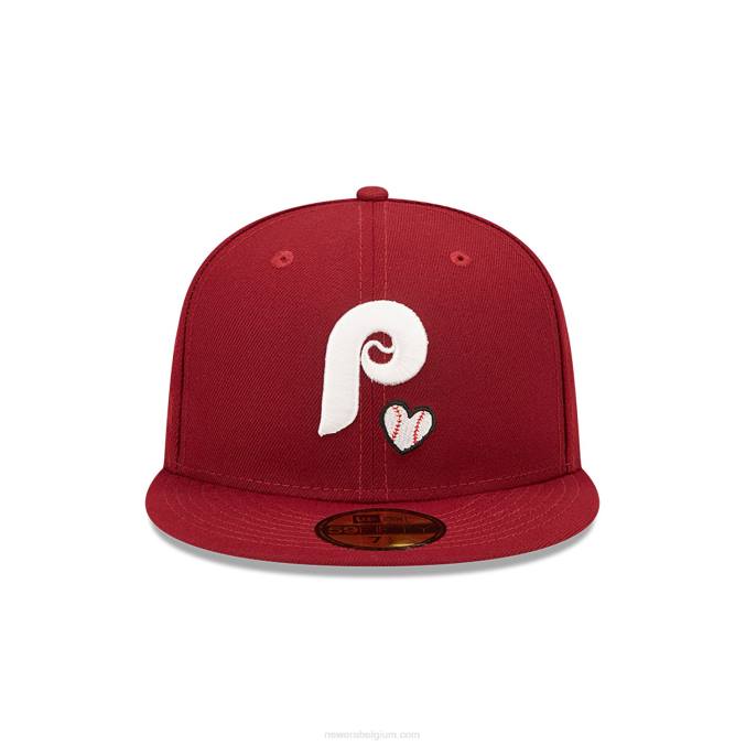 New Era philadelphia phillies mlb team hart rood 59fifty getailleerde pet BT24711