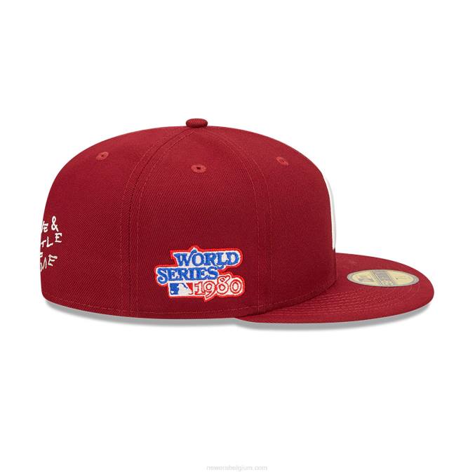 New Era philadelphia phillies mlb team hart rood 59fifty getailleerde pet BT24711