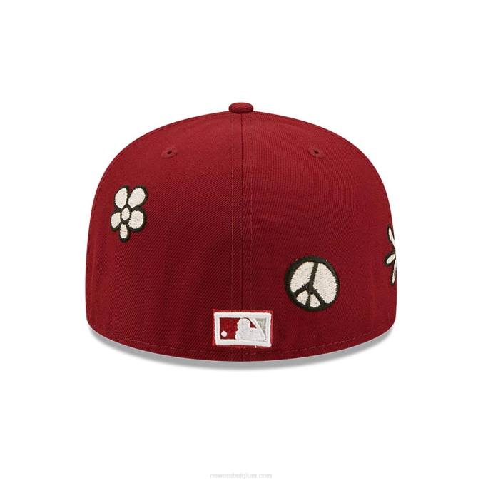 New Era philadelphia phillies mlb zonlicht pop donkerrood 59fifty cap BT24363