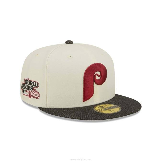 New Era philadelphia phillies mlb zwart denim chroom wit 59fifty getailleerde pet BT24354