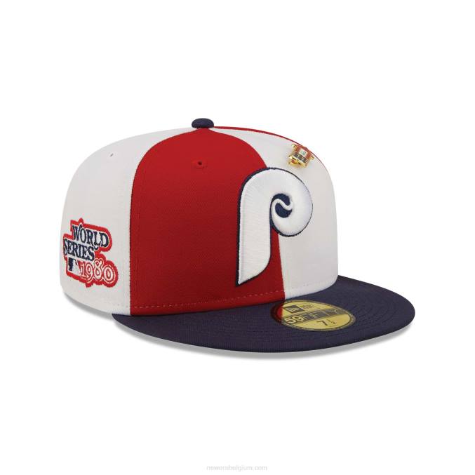 New Era philadelphia phillies pinwheel americana rode 59fifty getailleerde pet BT24480