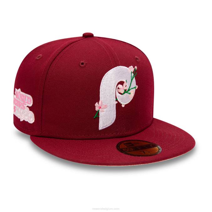 New Era philadelphia phillies side patch bloom rood 59fifty getailleerde pet BT24541